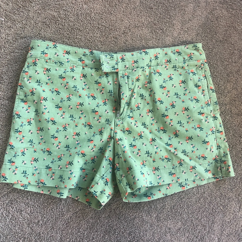 Sanctuary x Anthropologie | Odyssy green floral shorts | sz 31 | like new - Picture 2 of 4
